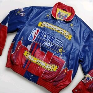 Signed Jeff Hamilton NBA All Star Indy 2024 Limited Leather Jacket Men's 2XL